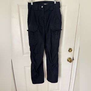 5.11 Tactical Cargo Ripstop Pants Women Sz 2 Navy Blue Pockets Utility Work
